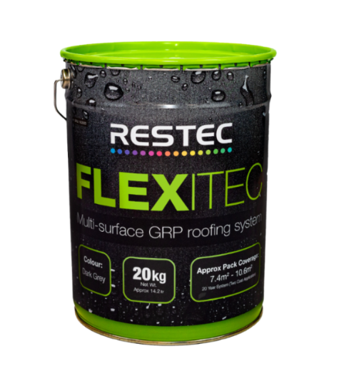 RESTEC Flexitec multi-surface GRP roofing system container