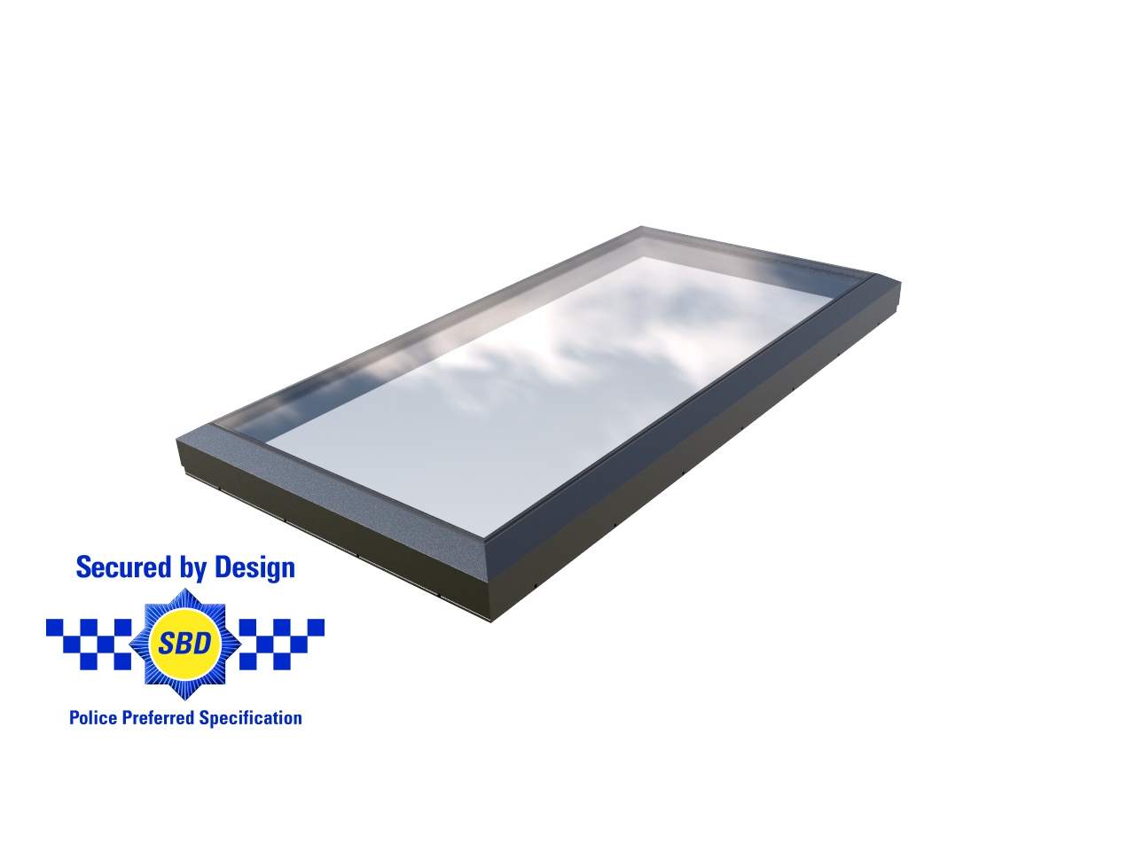 Mardome Flat Glass Rooflight - 2000 x 1000mm